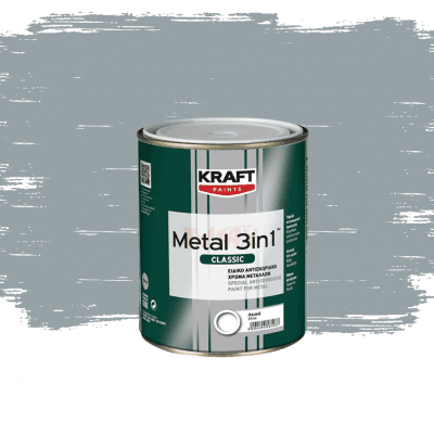 Емайллак 3 в 1 Kraft 300 сив гланц 0.75л