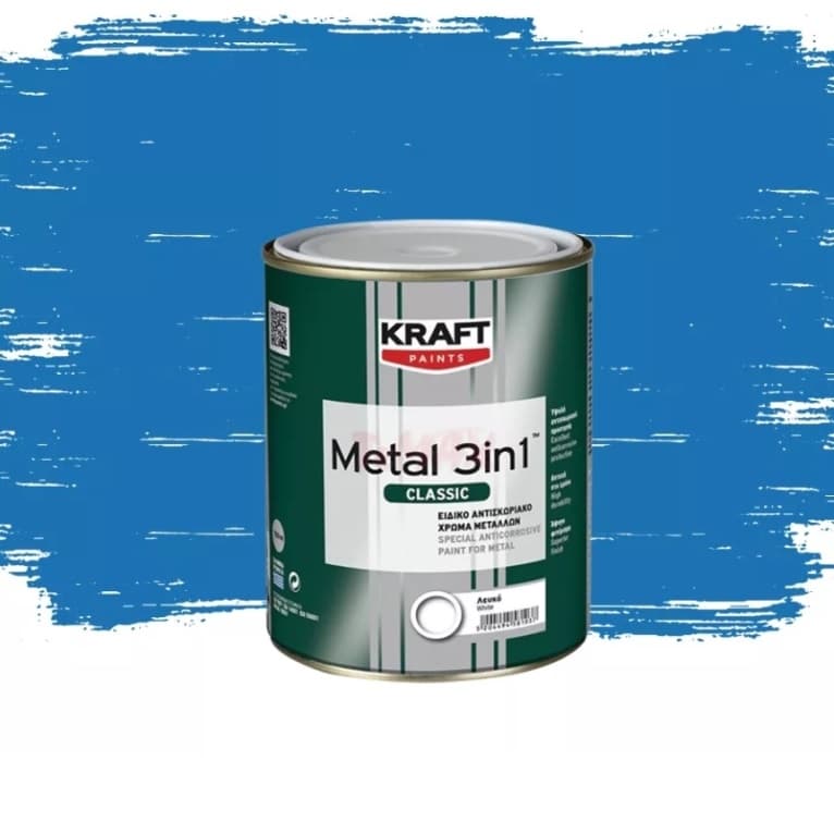 Емайллак 3 в 1 Kraft 304 син гланц 0.75л