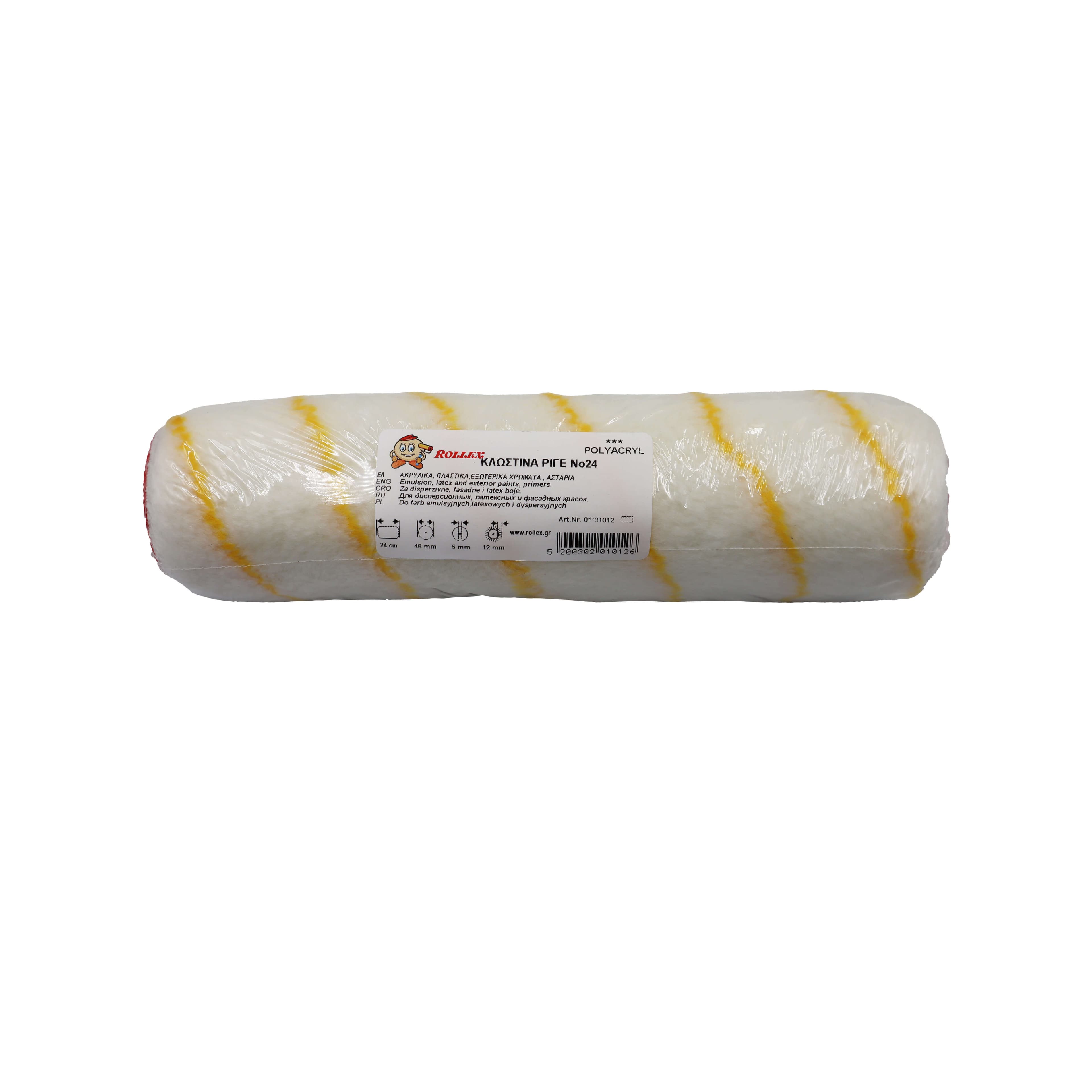 Валяк Rollex Thread Striped 24см