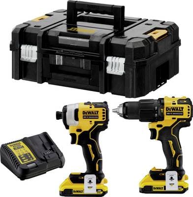 Комплект акумулаторни винтоверти DeWALT DCK2062D2T-QW 18V с 2 батерии и зарядно