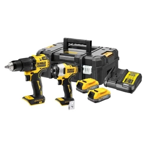 Комплект акумулаторни винтоверти DeWALT DCK2062E2T-QW 18V с 2 батерии и зарядно
