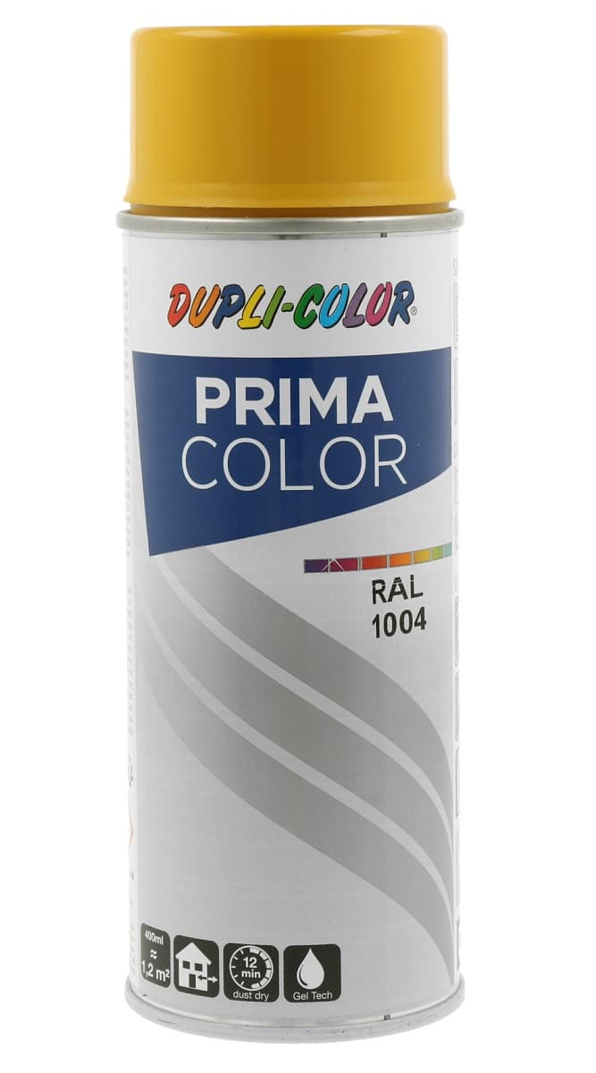 Спрей боя Dupli Color Prima RAL 1004 наситено жълто 400 мл