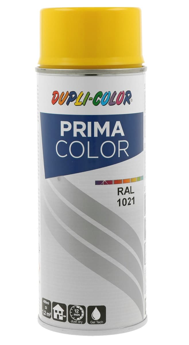 Спрей боя Dupli Color Prima RAL 1021 светло жълто 400 мл