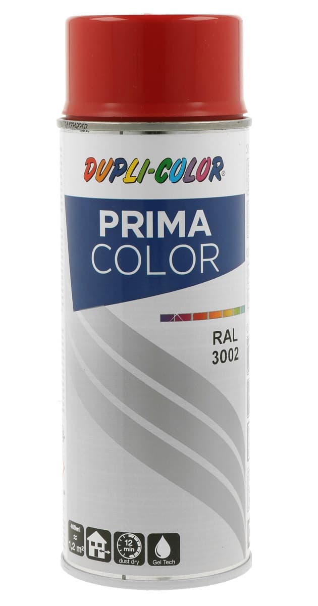Спрей боя Dupli Color Prima RAL 3002 тъмночервена 400мл