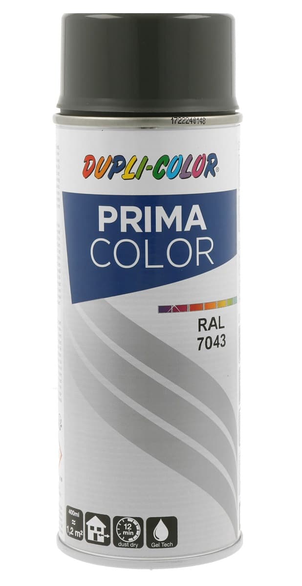 Спрей боя Dupli Color Prima RAL 7043 трафик сиво 400мл