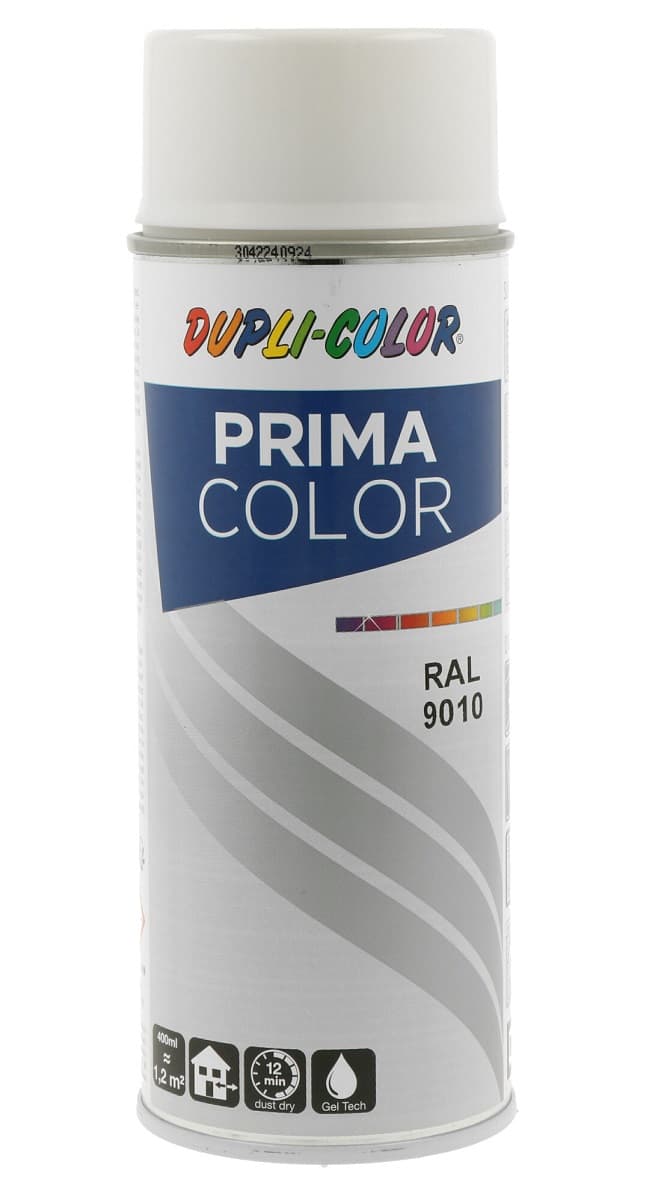 Спрей боя Dupli Color Prima RAL 9010 бял гланц 400мл