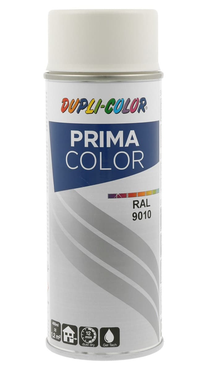Спрей боя Dupli Color Prima RAL 9010 бял мат 600мл