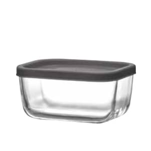 Стъклена кутия със Сив капак Cube 235 PK222 / 0.405 л
