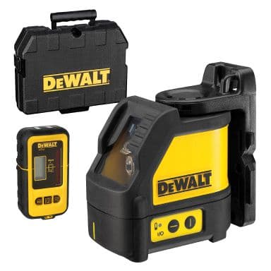 Линеен лазерен нивелир с 2 лъча и приемник DeWALT DW088K 15м / 50м