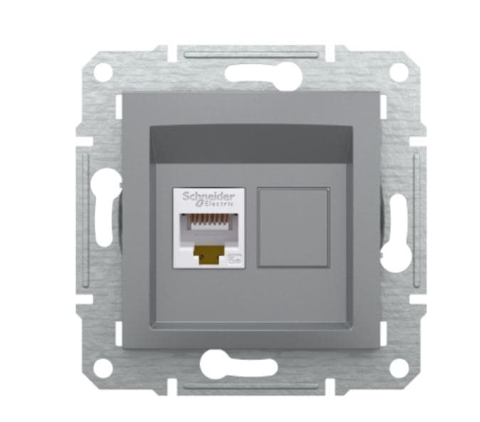 Механизъм за компютърна розетка cat.5e Schneider Asfora EPH4300162 стомана