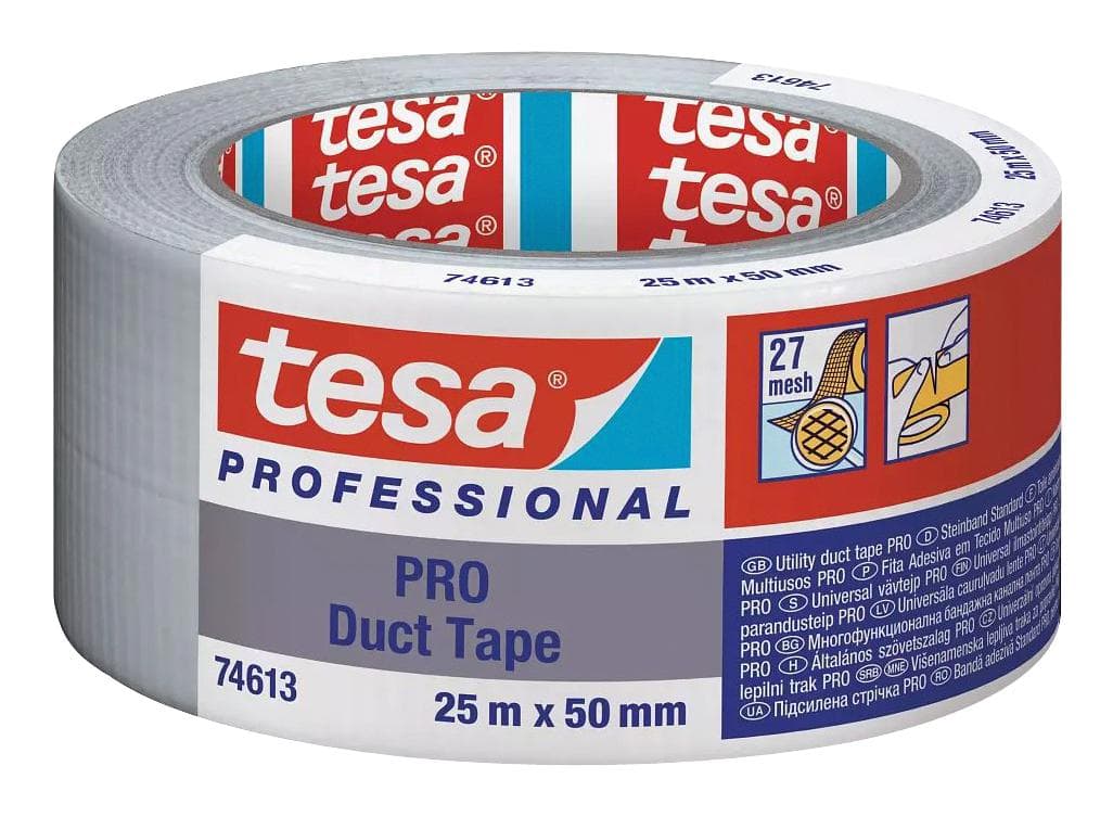 Хоби лента Tesa Professional сребърна 25м x 50мм