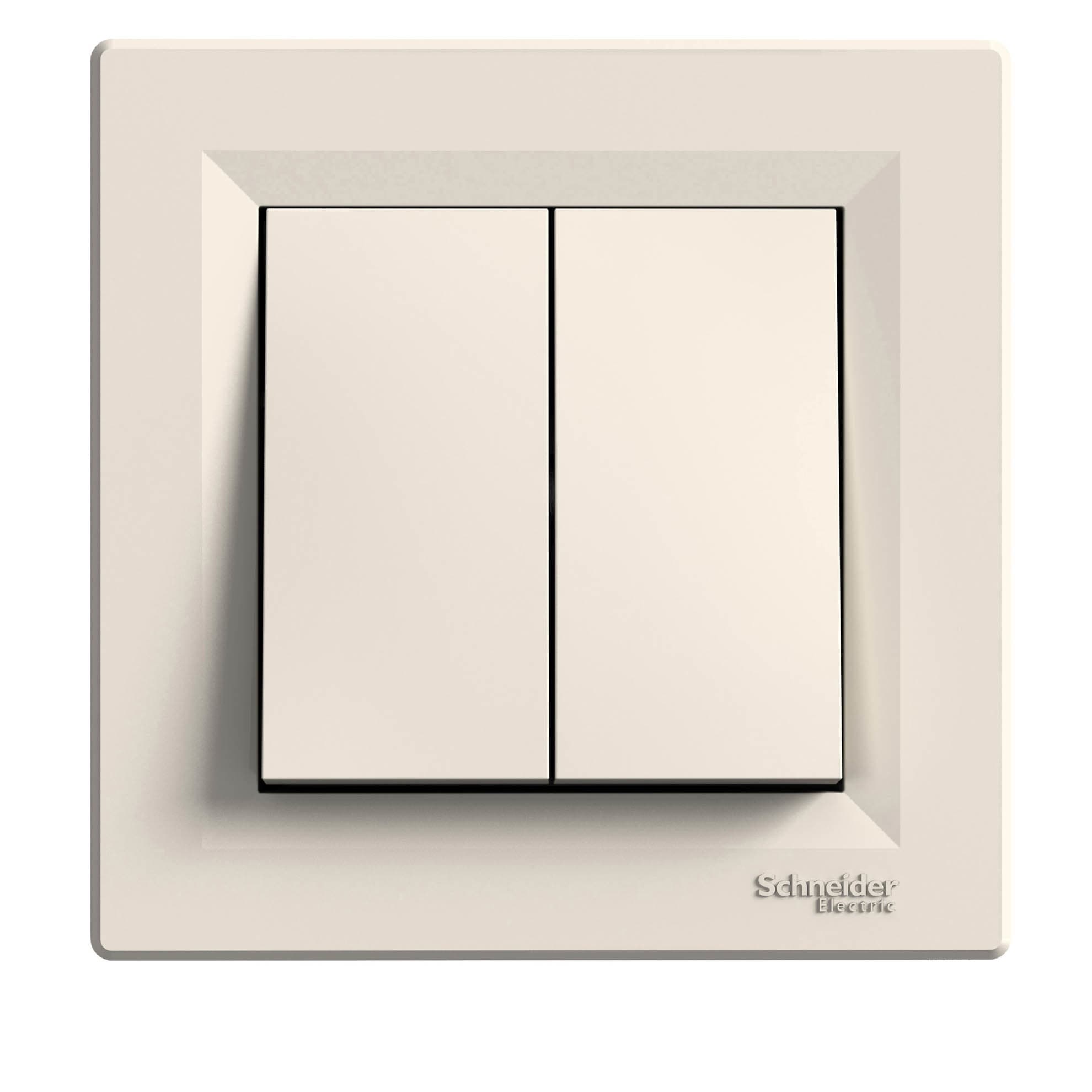 Двоен девиаторен ключ Schneider Asfora EPH0600123 крем 