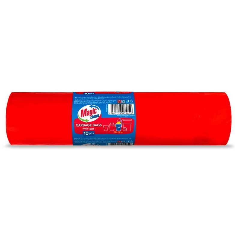 Торби за смет с връзки Magic Clean RELDPE 130 л 10 броя
