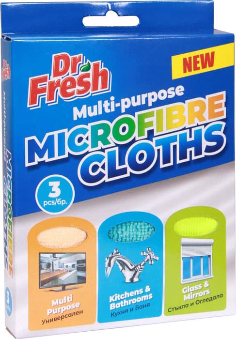 Микрофибърни кърпи за универсална употреба Dr. Fresh 3 броя 