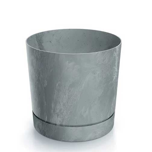 Саксия Tubo Beton Effect ø15см сива