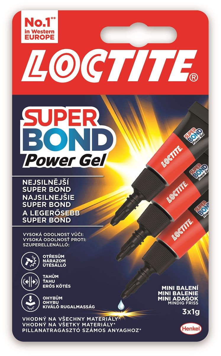 Секундно лепило Loctite Super Bond Power Gel Mini Trio 3x1г