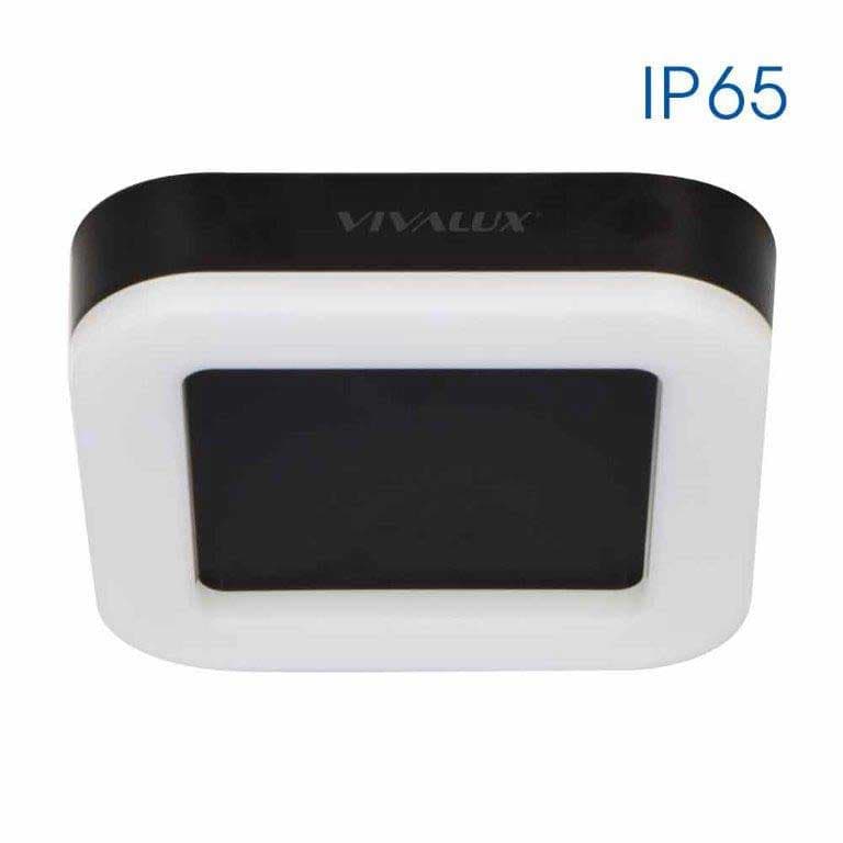 LED плафониера квадрат Vivalux Dolce/SQ 15W BK CL 4000K IP65 черна