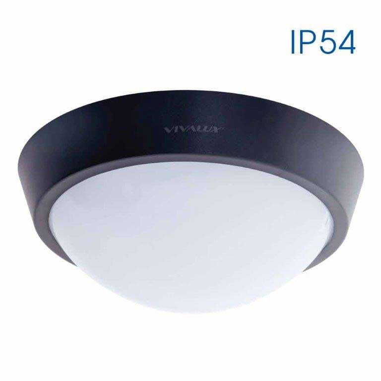 LED плафониера кръг Polka 18W BK CL IP54 4000K черна