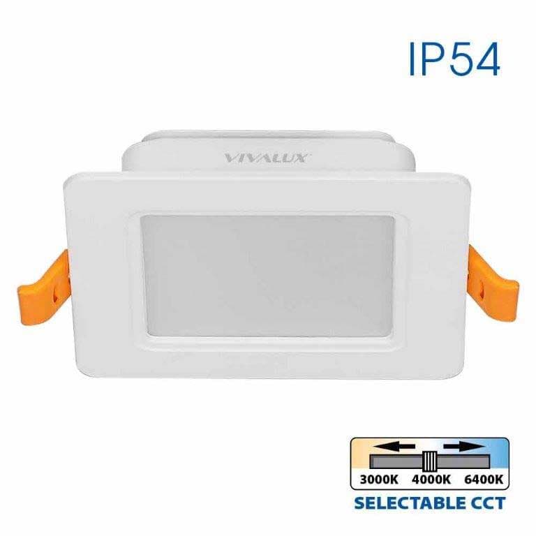LED луна квадрат Kapi 5W 3000K-4000K-6400K IP54 бяла