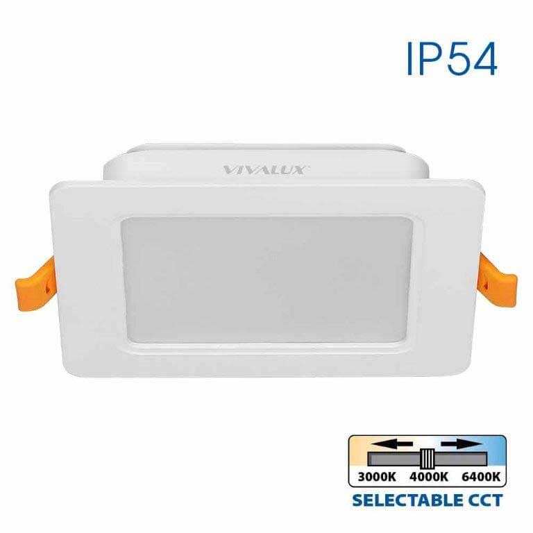 LED луна квадрат Kapi 9W 3000K-4000K-6400K IP54 бяла
