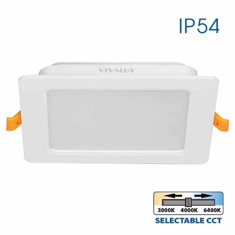 LED луна квадрат Kapi 12W 3000K-4000K-6400K IP54 бяла