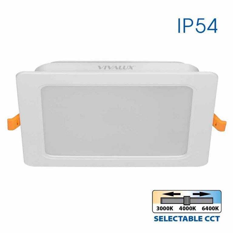 LED луна квадрат Kapi 18W 3000K-4000K-6400K IP54 бяла