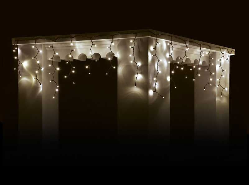 Коледни висулки Каучук 132 флаш LED топла светлина IP44