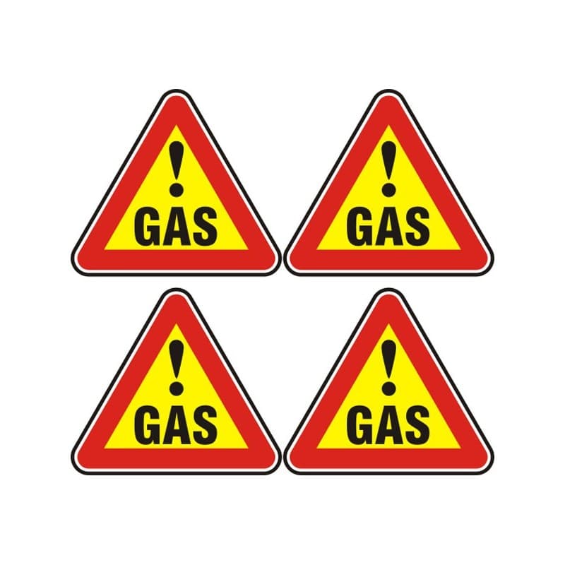 Стикер Gas! 12х12 см / 4 броя