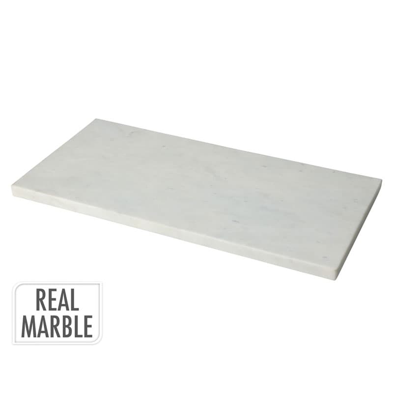 Дъска за сервиране Marble 40x20х1.5 см Бяла