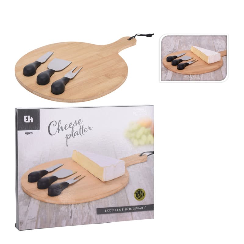 Дъска за сирене Bamboo 4 части