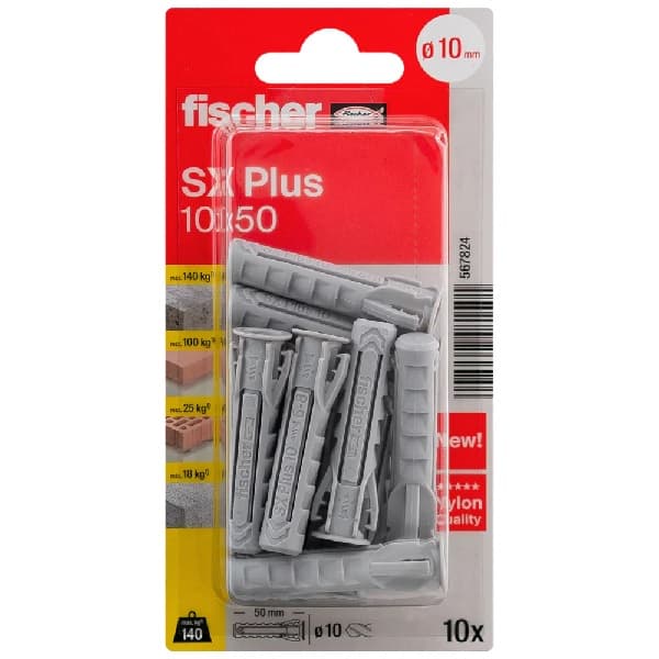 Дюбел Fischer SX 10x50 K NV 567824 / 10 броя
