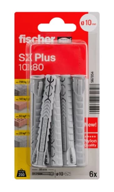 Дюбел Fischer SX 10x80 K NV 567854 / 6 броя