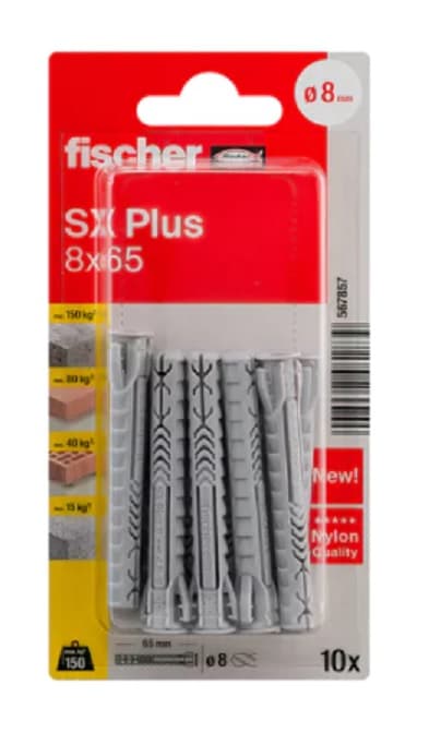 Дюбел Fischer SX 8x65 K NV 567857 / 10 броя