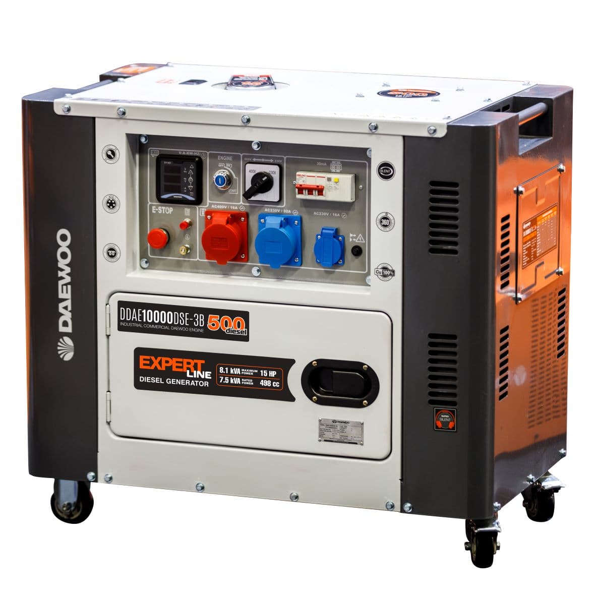 Дизелов трифазен / монофазен генератор Daewoo DDAE 10000DSE 3B 15 к.с.