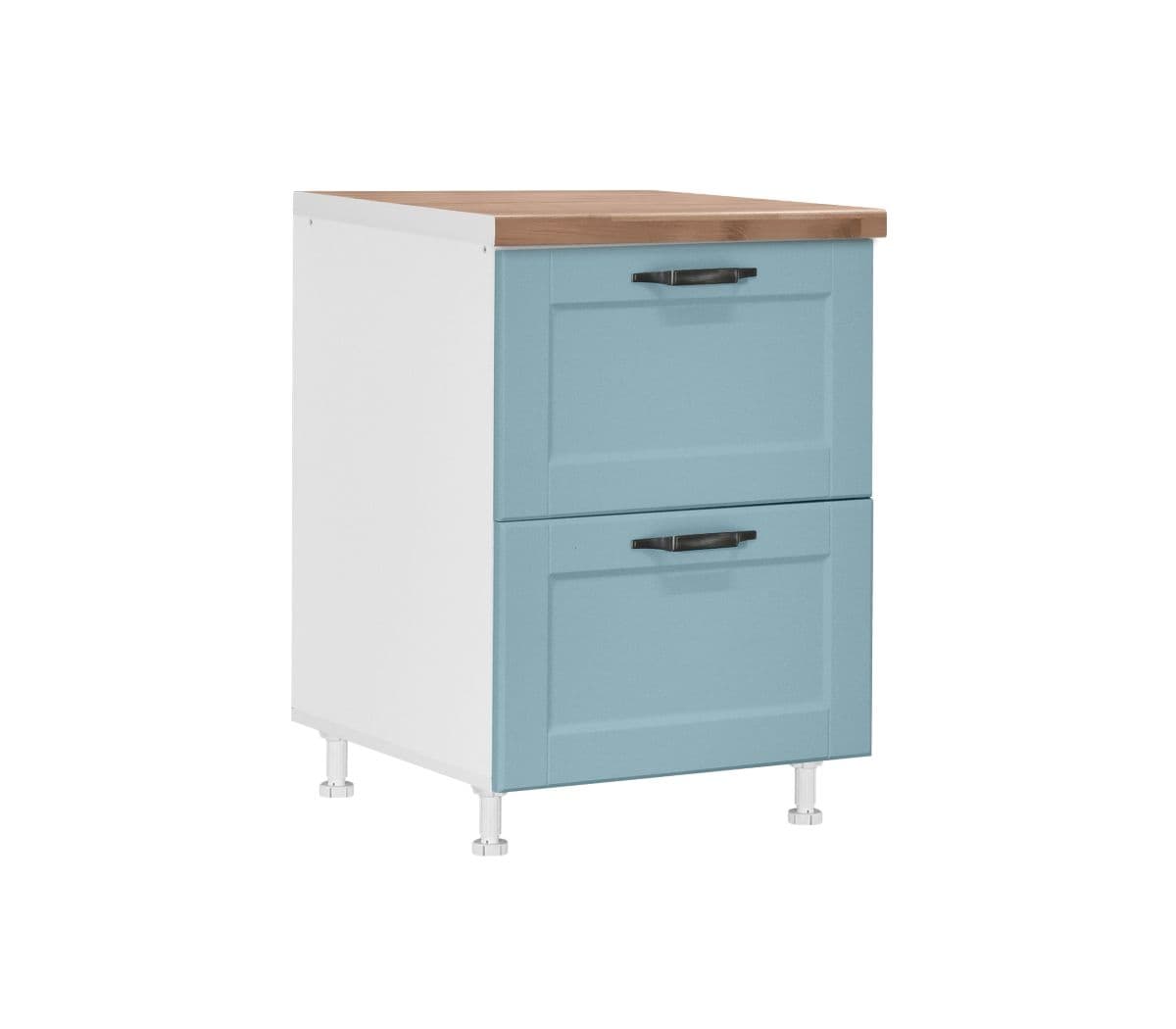 Долен шкаф с две чекмеджета Matis D60 2F PL-Box Contempo син