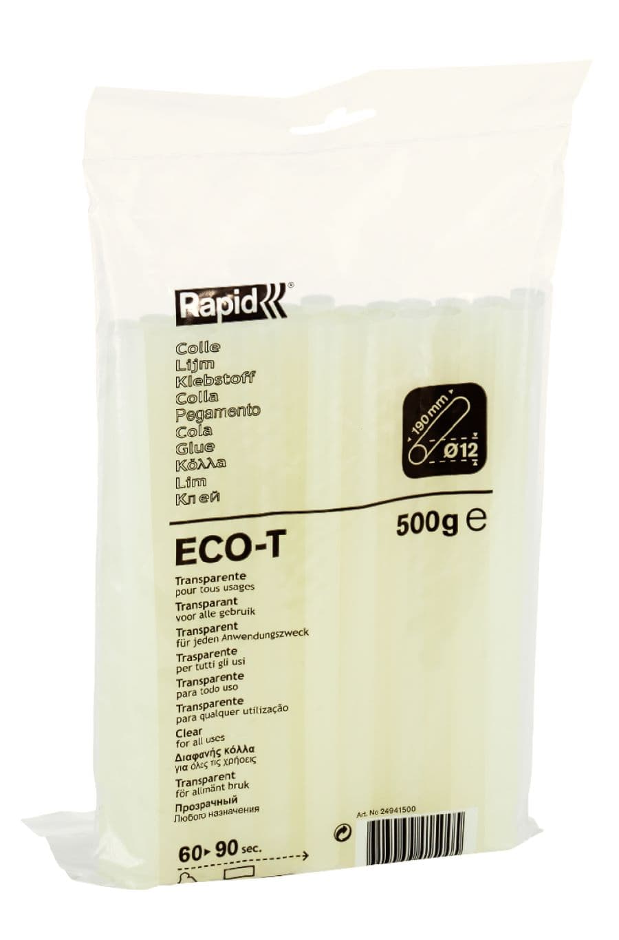 Стикове лепило Rapid ECO-T Ø12/190мм универсални 500г