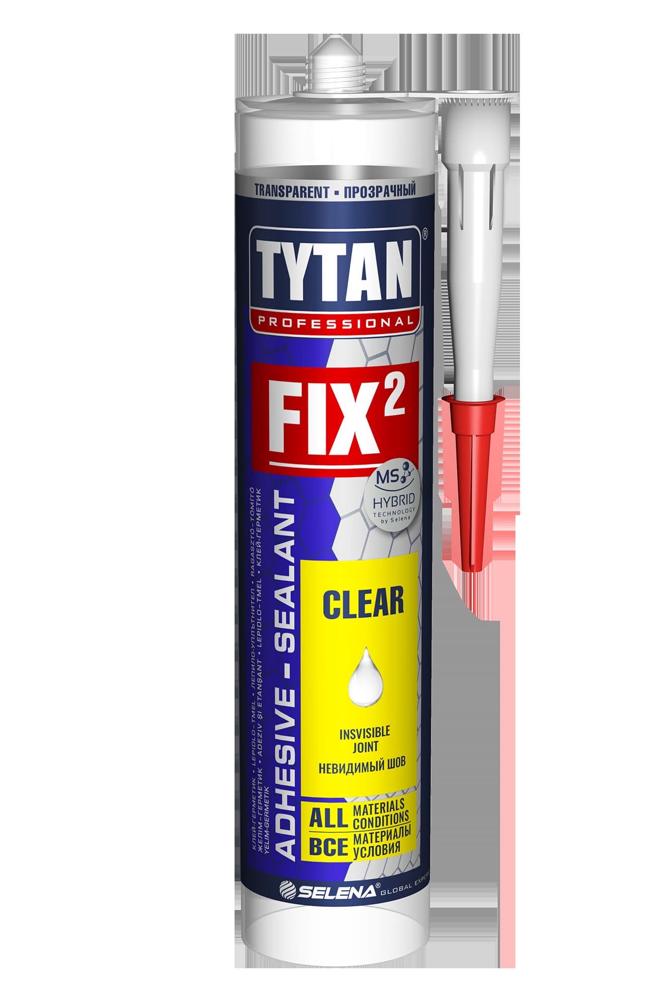 Монтажно хибридно лепило - уплътнител Tytan FIX2 Clear 290мл прозрачно 