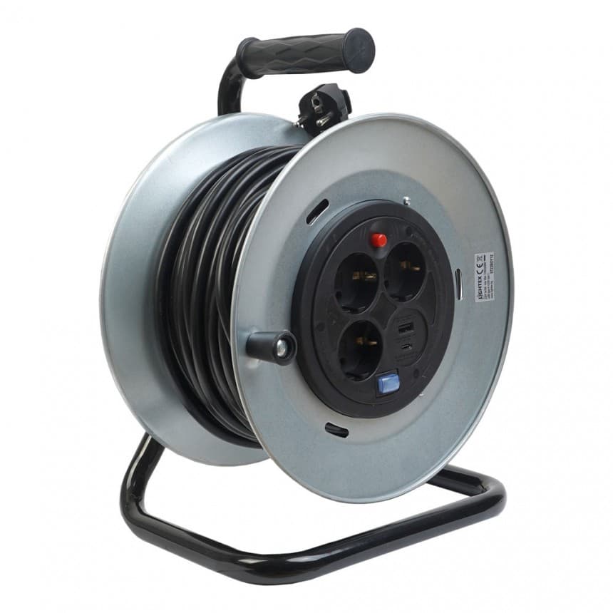 Макара с кабел Lightex Vulcan 3х1.5мм 25м термична защита 