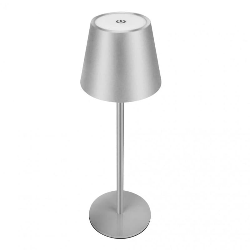 LED настолна лампа с батерия Lightex Noto DC 5V 3W Touch+USB сребро