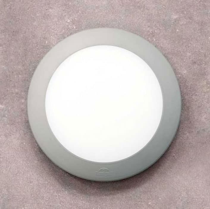 Плафон Lightex Berta Fumagalli 1xЕ27 сив IP66