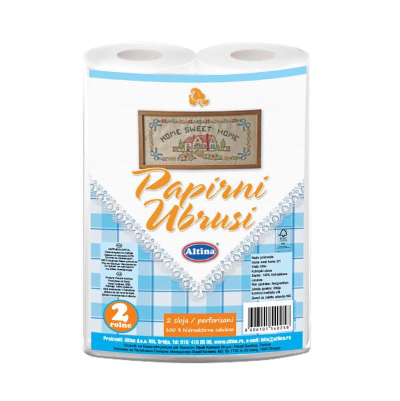 Кухненска хартия Altina двупластова 2 броя