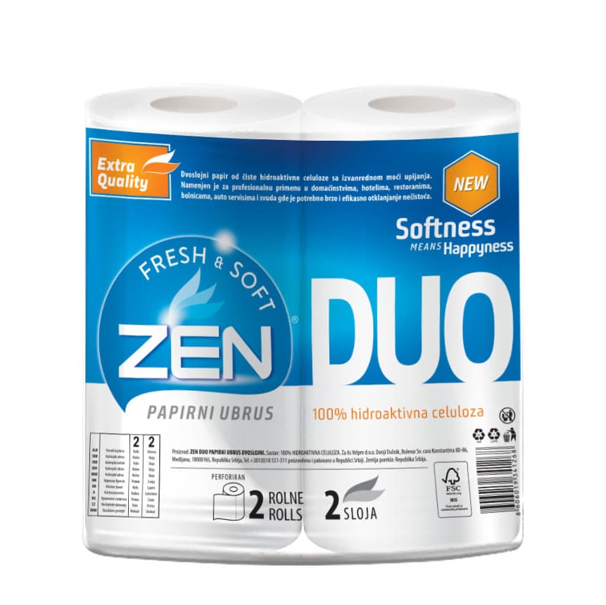 Кухненска хартия Zen Duo двупластова 2 броя