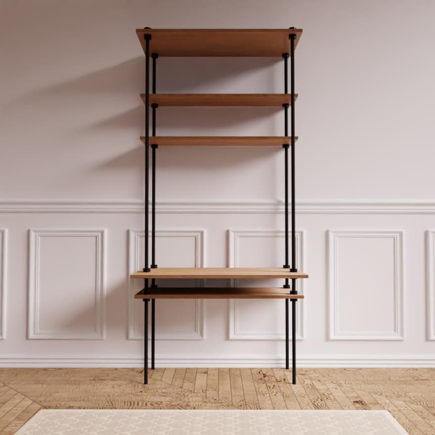 Стелаж метал + ЛПДЧ Deco Escritorio 185x85x35/52,5см / до 30кг на рафт