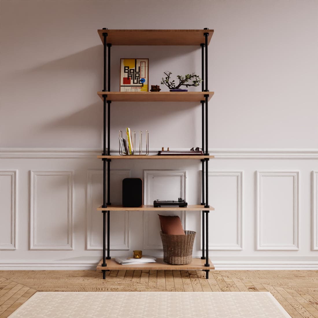 Стелаж метал + ЛПДЧ Deco Estanteria 185x85x35см / до 30кг на рафт