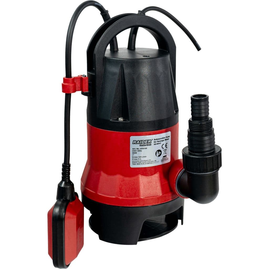Потопяема водна помпа за мръсна вода Raider RD-WP47 400W 