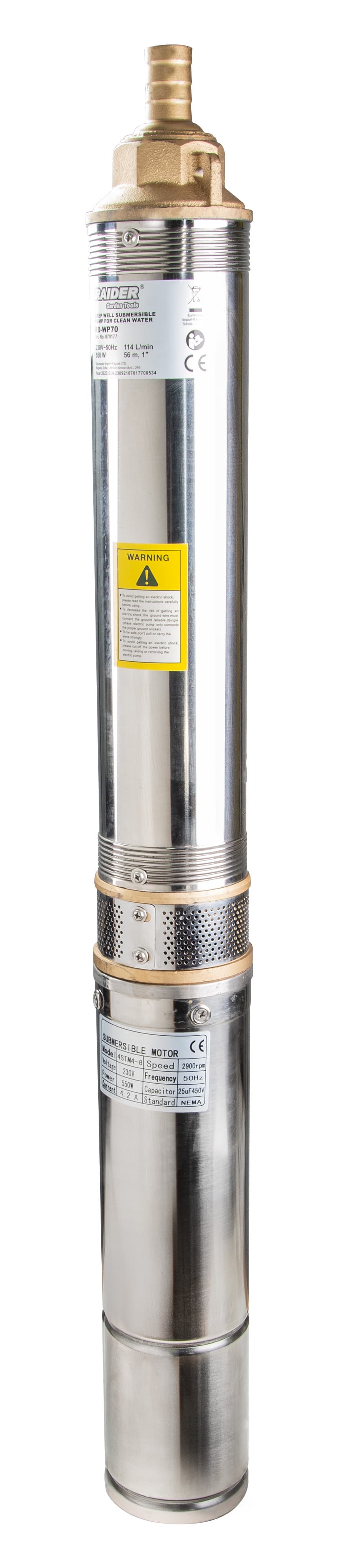Дълбочинна водна помпа Raider RD-WP70 8T 550W 