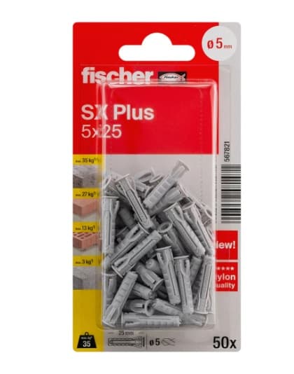 Дюбел Fischer SX 5x25 K NV 567821 / 50 броя