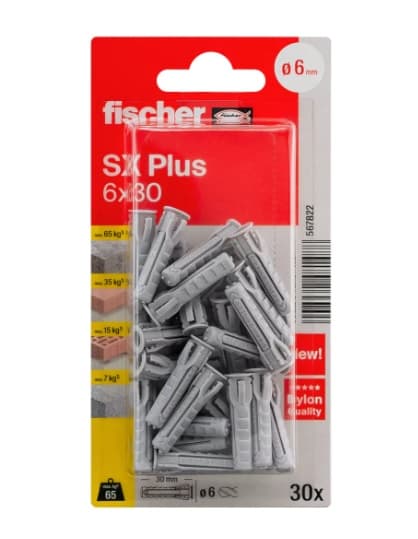 Дюбел Fischer SX 6x30 K NV 567822 / 30 броя