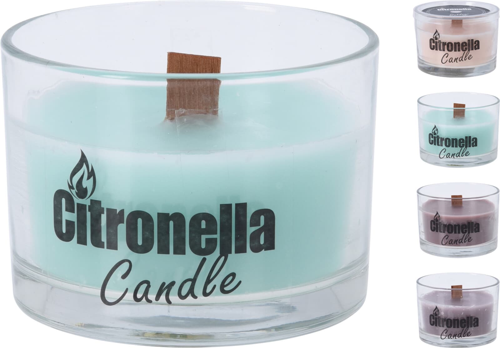 Ароматна свещ Citronella в стъклен буркан 8 см