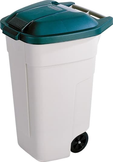 Пластмасов кош за отпадъци Refuse Bin 176805 Бежов/Зелен 110 л